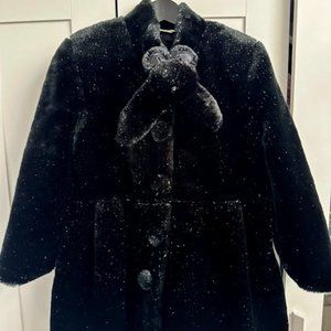 Faux Fur Shimmer Car Coat